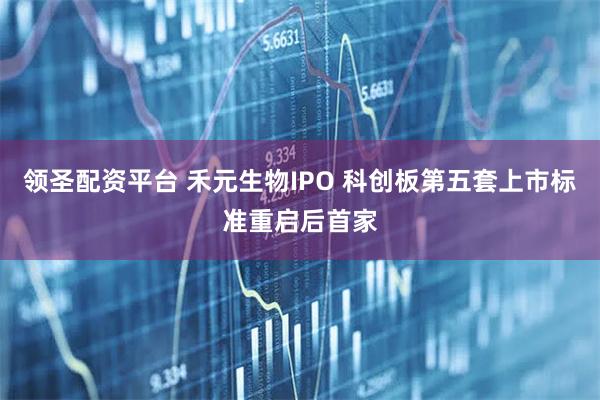 领圣配资平台 禾元生物IPO 科创板第五套上市标准重启后首家